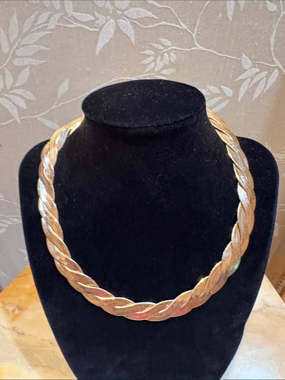 Gold-Tone Braided Collar Necklace